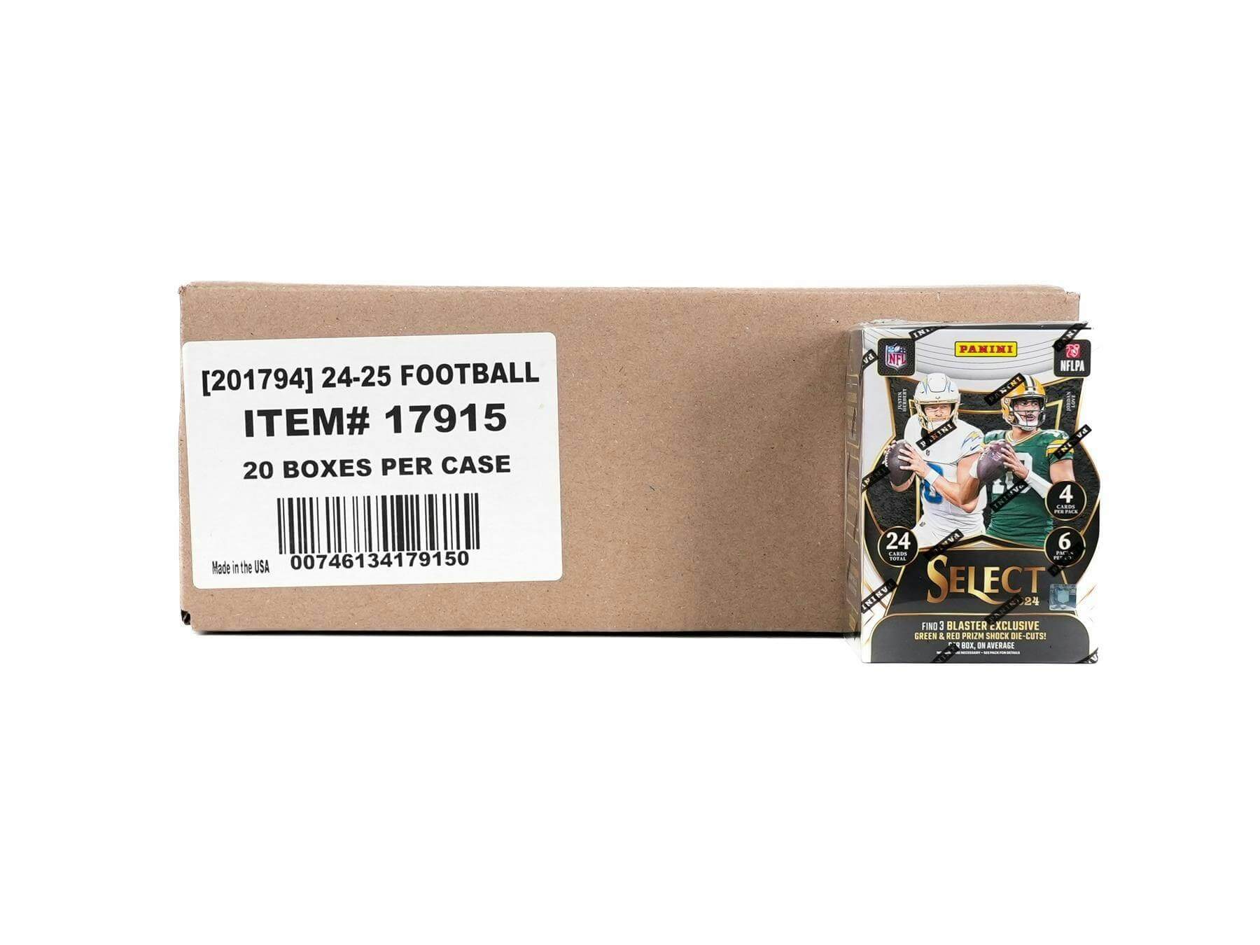 2024 Panini Select Football Blaster 20-Box Case (Red and Blue Prizm Shock Die-Cuts!)